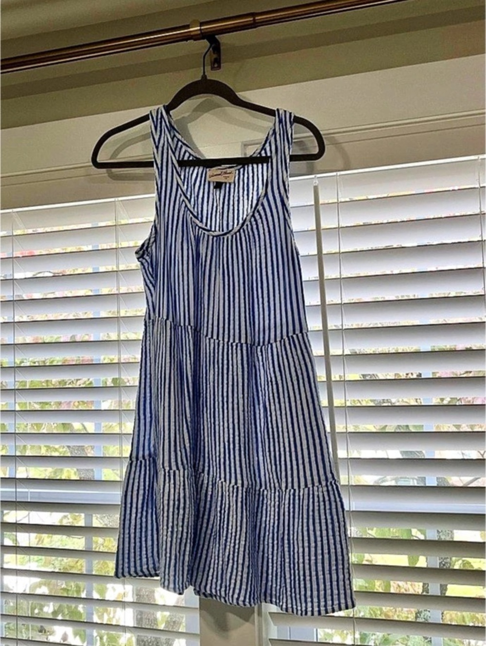 Universal Thread Blue & White Striped Mini Romper Size XS